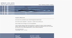 Desktop Screenshot of cms.spiritonsite.de